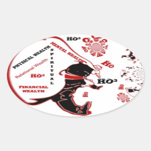 Secret Santa Gift – Welvaart & Rijkdom Ovale Sticker