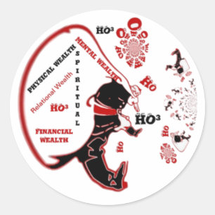 Secret Santa Gift – Welvaart & Rijkdom Ronde Sticker