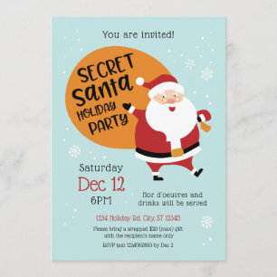 Secret Santa Holiday Party Uitnodiging