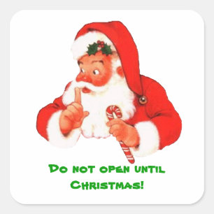 Secret Santa Kerst sticker