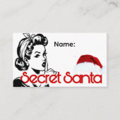 Secret Santa Name Card Visitekaartje (Voorkant)