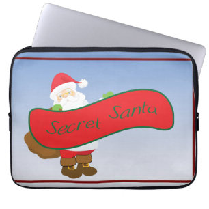Secret Santa Pollyanna White Elephant Laptop Sleeve