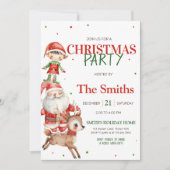 Secret Santa Reindeer Elf Kinder kerstfeest Kaart (Voorkant)