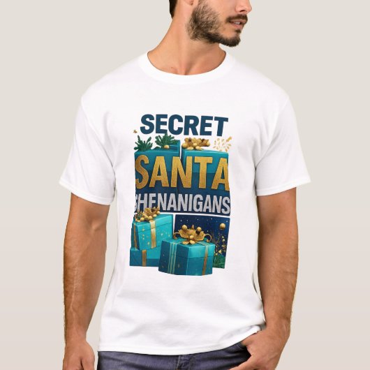 Secret Santa Shenanigans: The Ultimate Gift Exchan T-shirt (Voorkant)