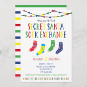 Secret Santa Sock Exchange Sock Swap Holiday Party Kaart (Voorkant / Achterkant)