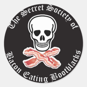 Secret Society of Bacon Eating Bootblack Sticker