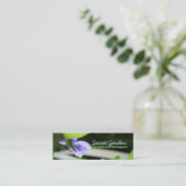 Secret Violets Floral Cartes de visite (Debout devant)