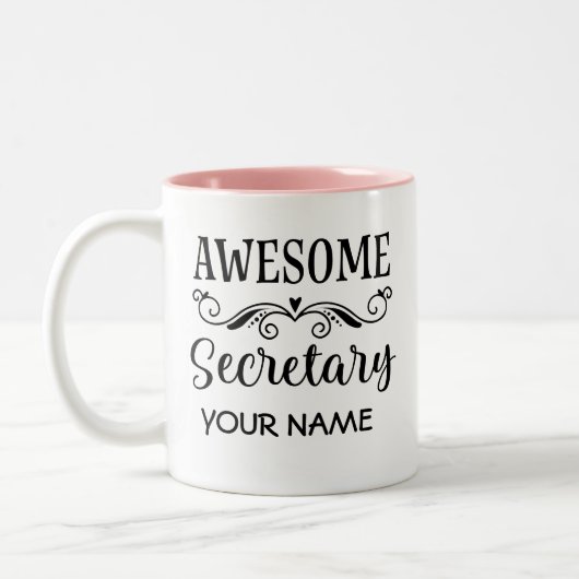 Secrétaire Appreciation Week Personalized Mug (Gauche)