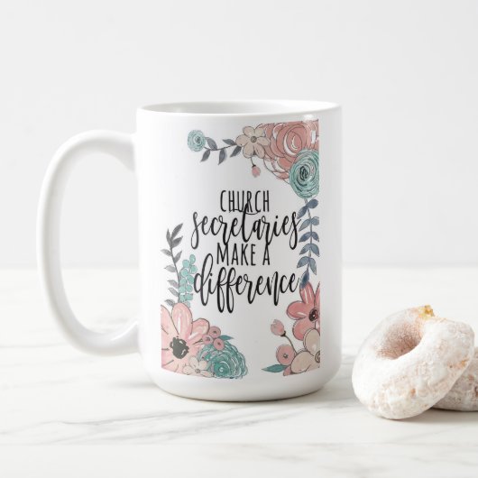 Secrétaire de l'Église Mug (Avec donut)