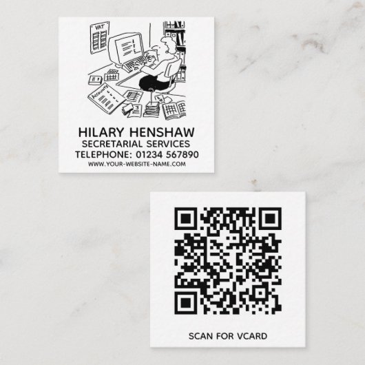 Secretariaat Services Square Visitekaartje (Voorkant / Achterkant)