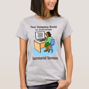 Secretariaatsservices Cartoon aan personaliseren T-shirt