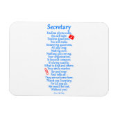 Secretaris bedankt magneet (Horizontaal)