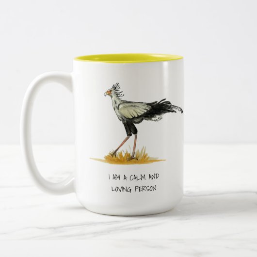 Secretaris Bird Affirmations Two-Tone Coffee Mok (Links)