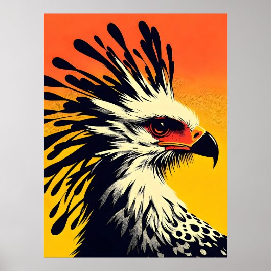 Secretaris Bird Poster (Voorkant)