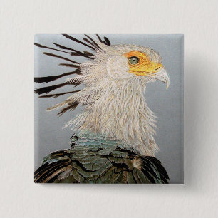 Secretaris Bird Vierkante Button 5,1 Cm
