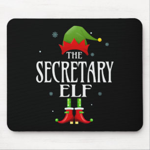 Secretaris Elf Xmas Matching Familie Groep Kerstmi Muismat