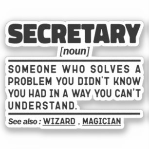 Secretaris Noun Definition Business Assistant Scha Sticker