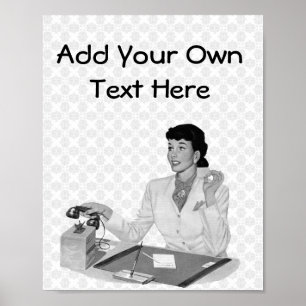 Secretaris van Retro Poster