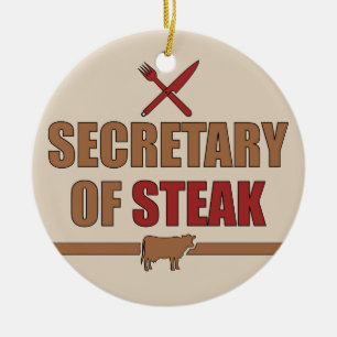Secretaris van Steak Keramisch Ornament