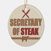 Secretaris van Steak Keramisch Ornament (Links)