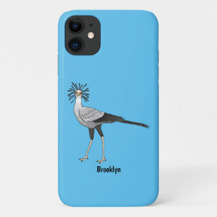 Secretarisvogel cartoon illustratie  iPhone 11 hoesje