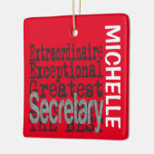 Secretary Extraordinaire CUSTOM Keramisch Ornament (Links)