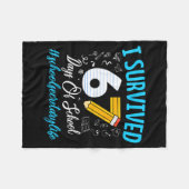 Secretary Survived 67 Days Of School Humor Design Fleece Deken (Voorkant (Horizontaal))