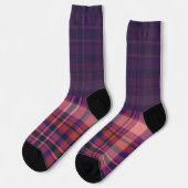 Secretly Wild dark purple plaid Sokken (Links)