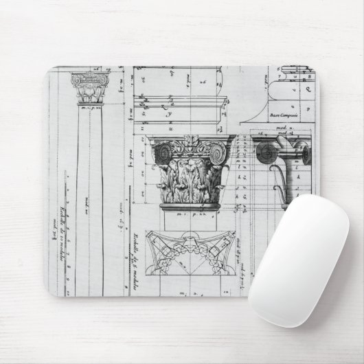 Sectie en hoogte van een composietkolom muismat (Met muis)