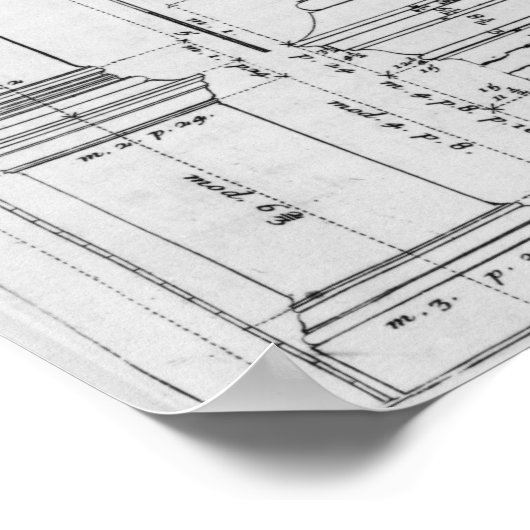 Sectie en hoogte van een composietkolom poster (Hoek)