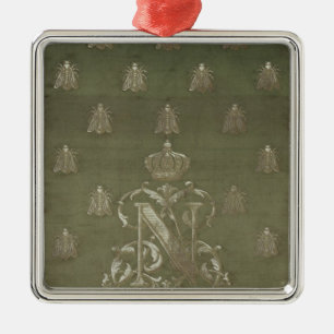 Sectie van de groene en gouddemker metalen ornament