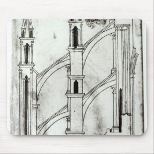 Sectie van de wand en de boog muismat