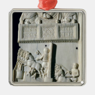 Sectie van een diptych metalen ornament