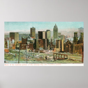 Sectie voor bedrijven na brand poster