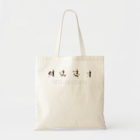 Sectiehoofd Marching Band Drumline Drummer133 Tote Bag (Voorkant)