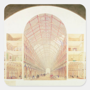 Sectieperspectief Vierkante Sticker