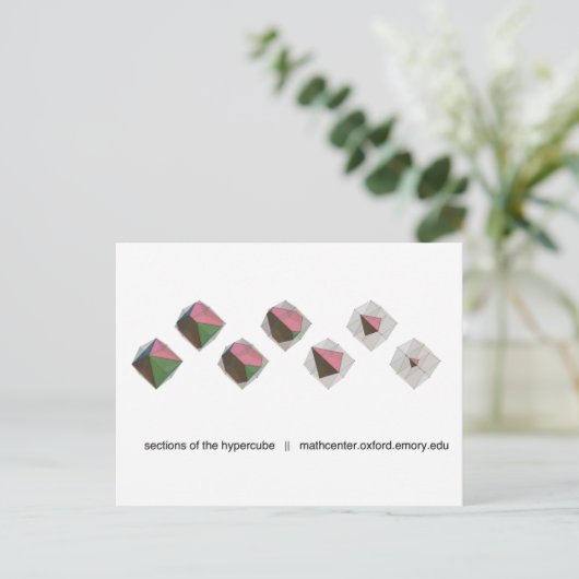 Secties van de Hypercube Briefkaart (Staand voorkant)