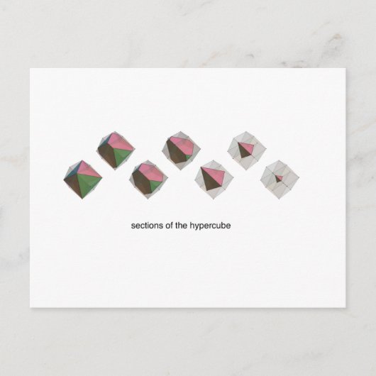 Secties van de Hypercube Briefkaart (Voorkant)