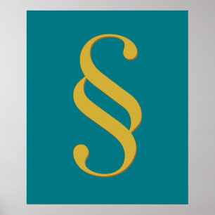 Sectiesymbool voor advocatenkantoor Wall Art Poster