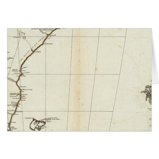 Section sud de la carte américaine gravée (Devant horizontal)