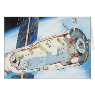 Section transversale de station spatiale actionnée