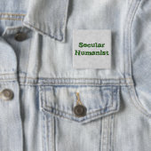 Seculair humanist vierkante button 5,1 cm (In situ)