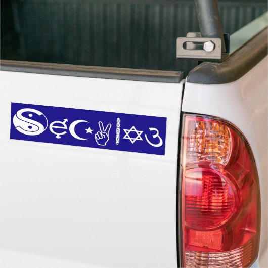 Seculaire Bumpersticker (Op Truck)