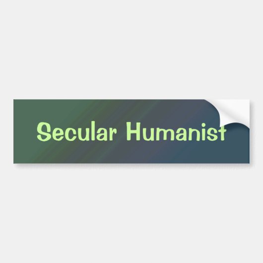 Secular Humanist Bumpersticker (Voorkant)