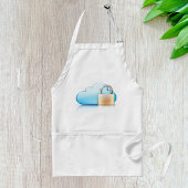 Secure Cloud Storage Icon with Padlock Standaard Schort