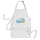 Secure Cloud Storage Icon with Padlock Standaard Schort (Voorkant)