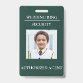 Sécurité de bague de mariage moderne - badge de po (Avant)