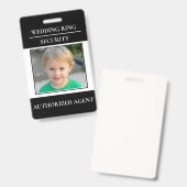 Sécurité de l'anneau Mariage moderne - badge porte (Recto et verso)