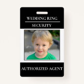 Sécurité de l'anneau Mariage moderne - badge porte (Devant)