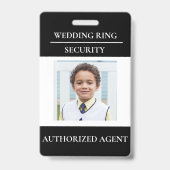Sécurité de l'anneau Mariage moderne - badge porte (Avant)
